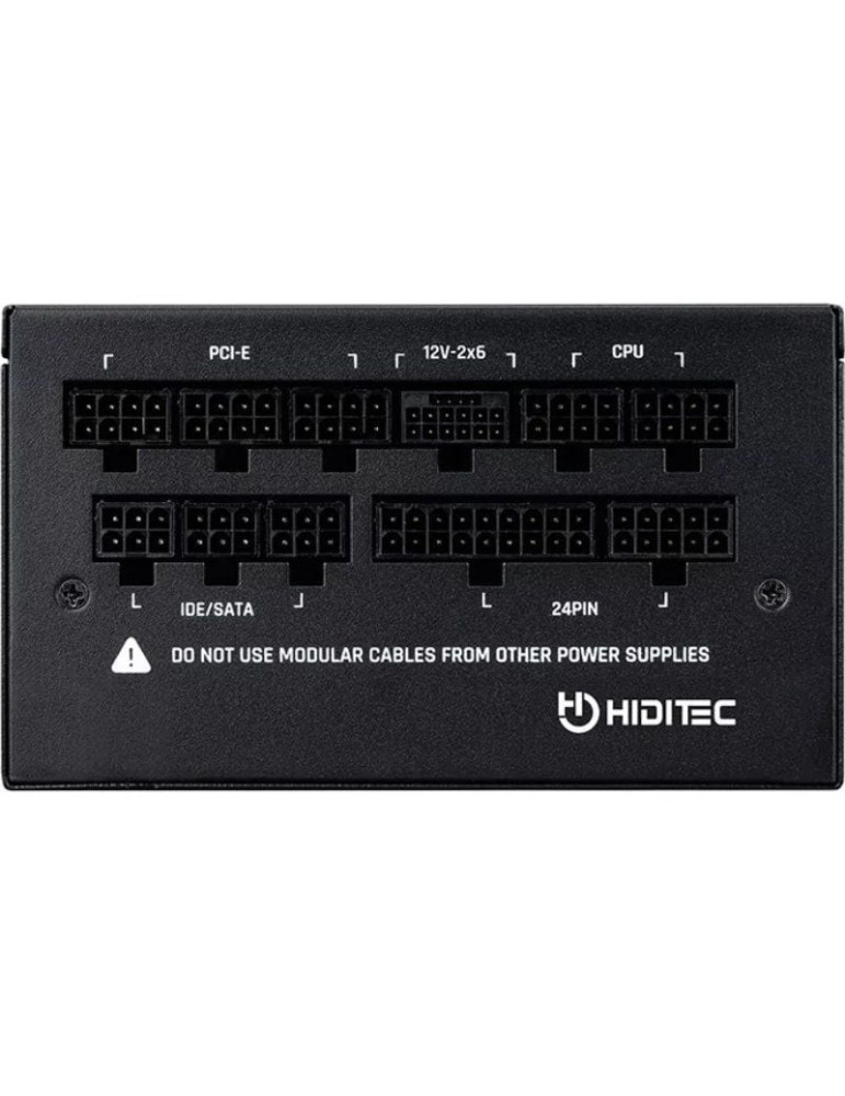 Fuente de Alimentación Hiditec GDX1050 V3/ 1050W/ Ventilador 14cm/ ATX 3.1/ PCIe 5.1/ 80 Plus Gold