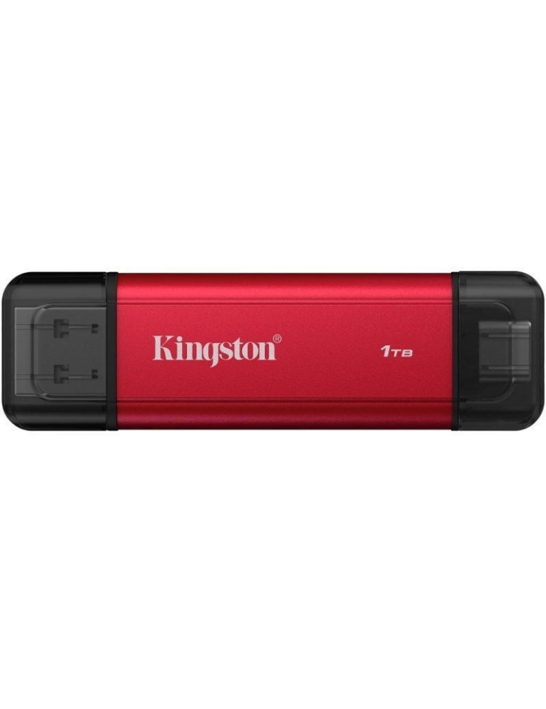 Disco Externo SSD Kingston Dual Portable SSD 1TB/ USB Tipo-C y USB 3.2/ Rojo