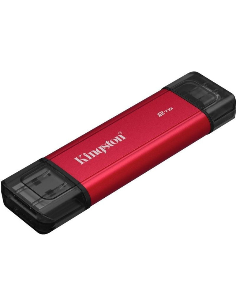 Disco Externo SSD Kingston Dual Portable SSD 2TB/ USB Tipo-C y USB 3.2/ Rojo