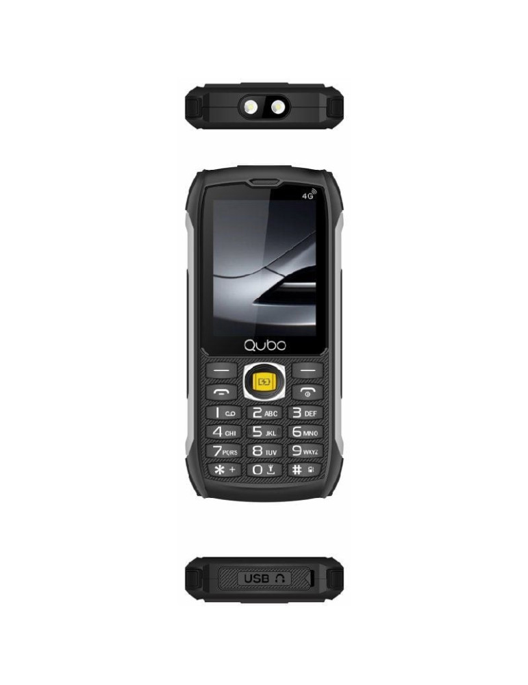 Teléfono Móvil Rugerizado Qubo ST-002 para Personas Mayores/ Negro