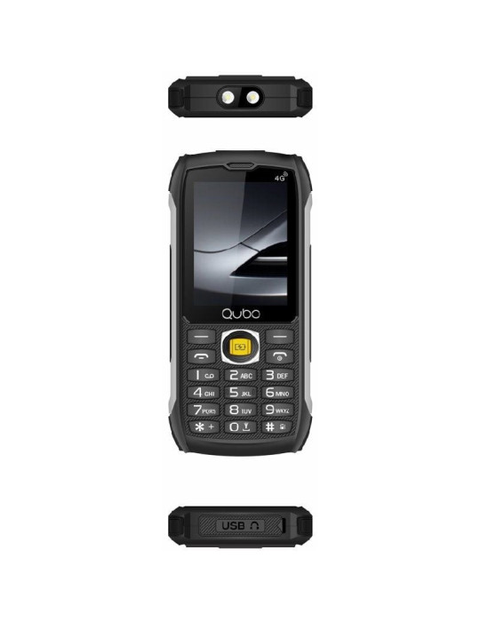 Teléfono Móvil Rugerizado Qubo ST-002 para Personas Mayores/ Negro