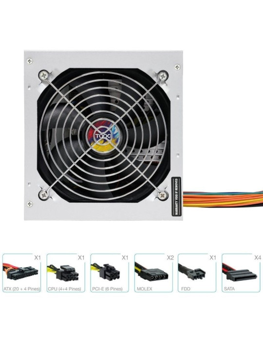 Fuente de Alimentación TooQ TQAPOLO-550SP/ 550W/ Ventilador 12cm