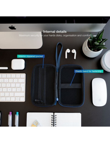 Funda para Disco Externo de 2.5" TooQ TQBC-E2503PB/ Azul Pacífico 2