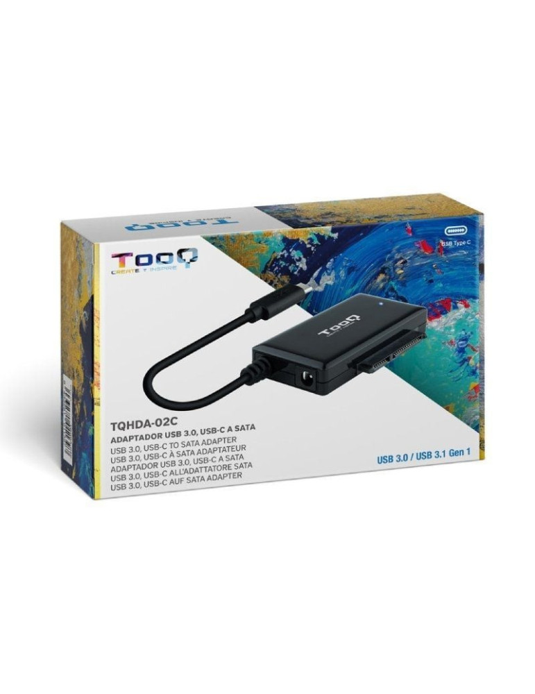 Adaptador para Discos Duros 2.5"/3.5" TooQ TQHDA-02C/ USB Tipo-C Macho - SATA