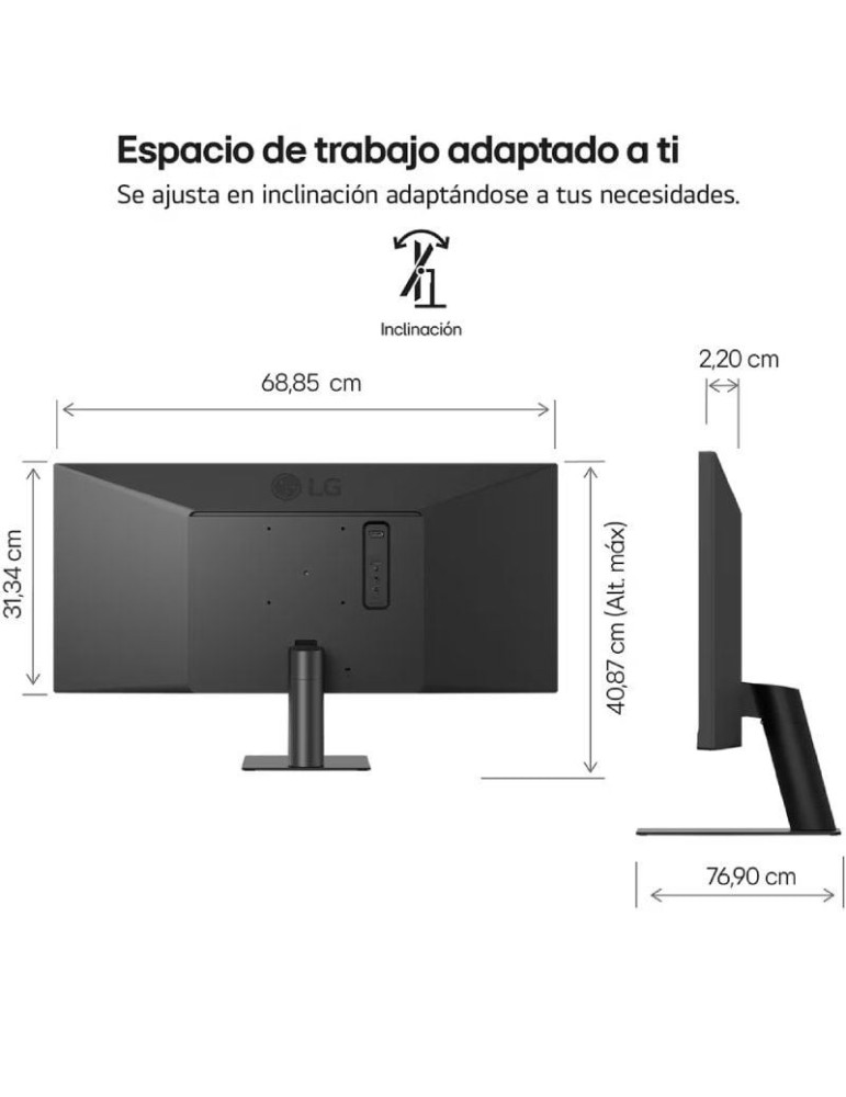 Monitor Profesional Ultrapanorámico LG UltraWide 34U511A-B 34"/ UWFHD/ Negro