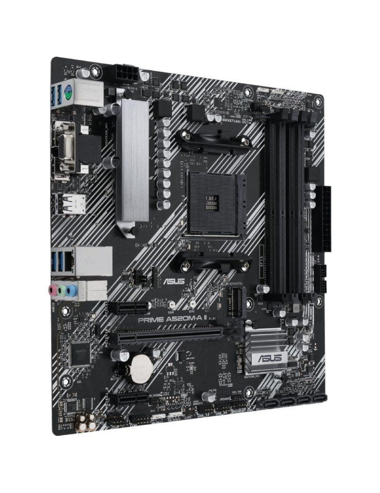 Placa Base Asus Prime A520M-A II/CSM Socket AM4/ DDR4/ PCIe 3.0/ Micro ATX