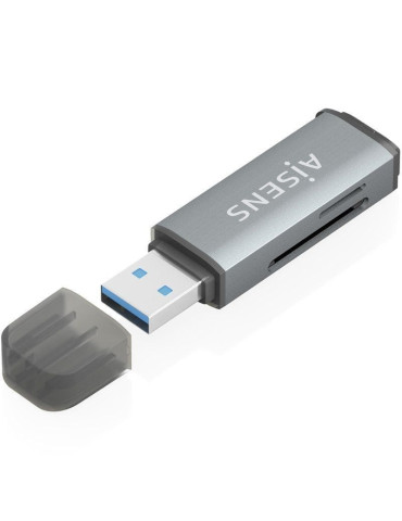 Lector de Tarjetas Externo Aisens ASCR-2A09-GR/ USB 3.1