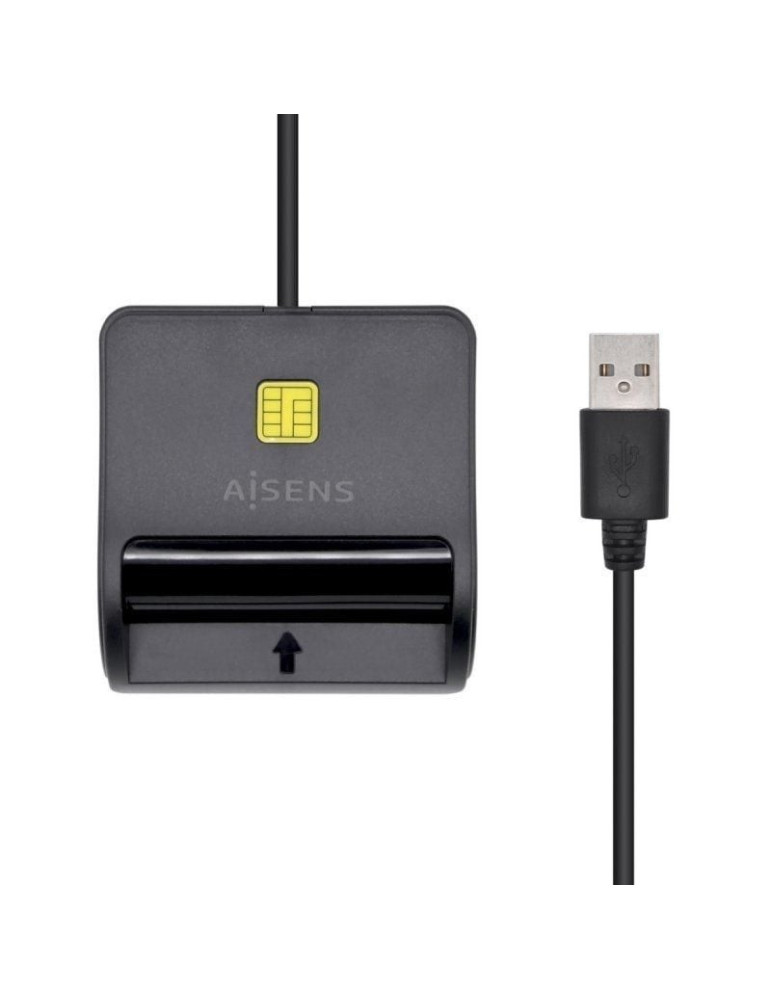 Lector de DNI Aisens ASCR-SN01-BK/ USB 2.0/ Negro
