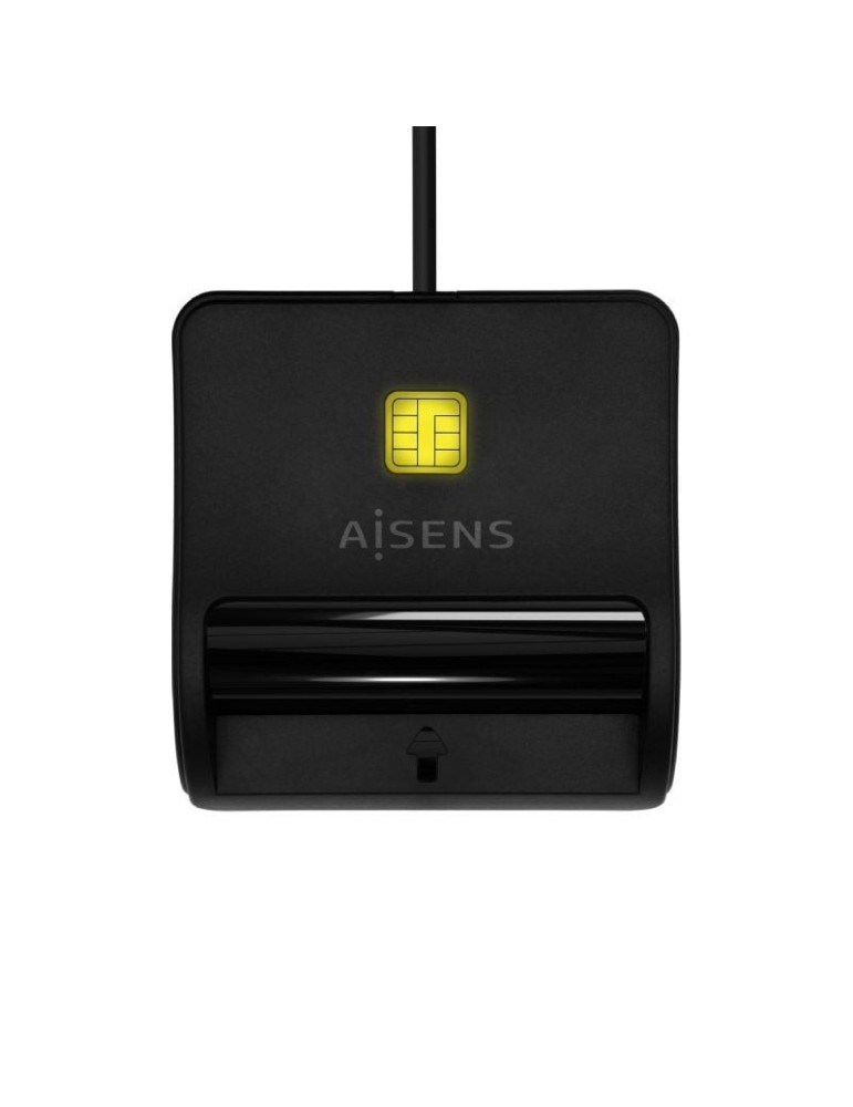 Lector de DNI USB Tipo-C Aisens ASCR-SN03C-BK/ USB Tipo-C/ Negro