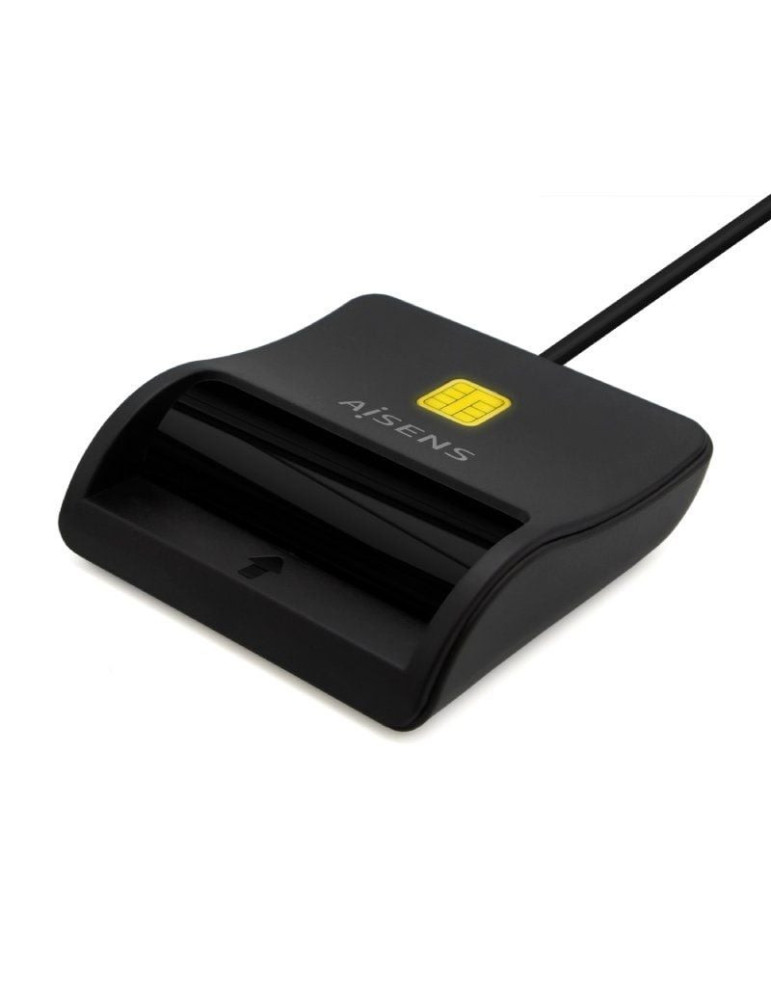 Lector de DNI USB Tipo-C Aisens ASCR-SN03C-BK/ USB Tipo-C/ Negro