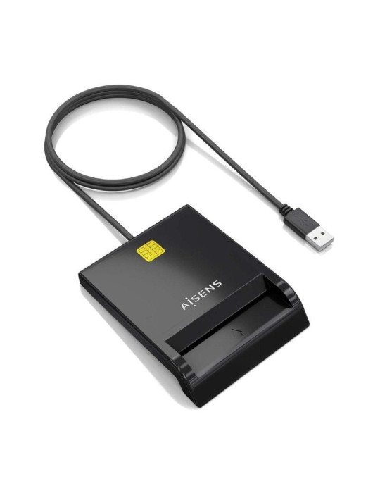 Lector de DNI y Tarjetas Aisens ASCR-SN06-BK/ USB 2.0/ Negro