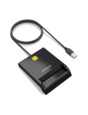 Lector de DNI y Tarjetas Aisens ASCR-SN06-BK/ USB 2.0/ Negro