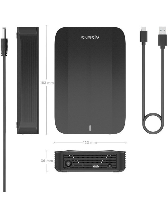 Caja Externa para Disco Duro de 3.5" Aisens ASE-3535B/ USB 3.1