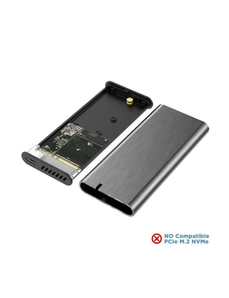 Caja Externa para Disco SSD M.2 SATA Aisens ASM2-007GRY/ USB 3.1 Gen1/ Sin Tornillos