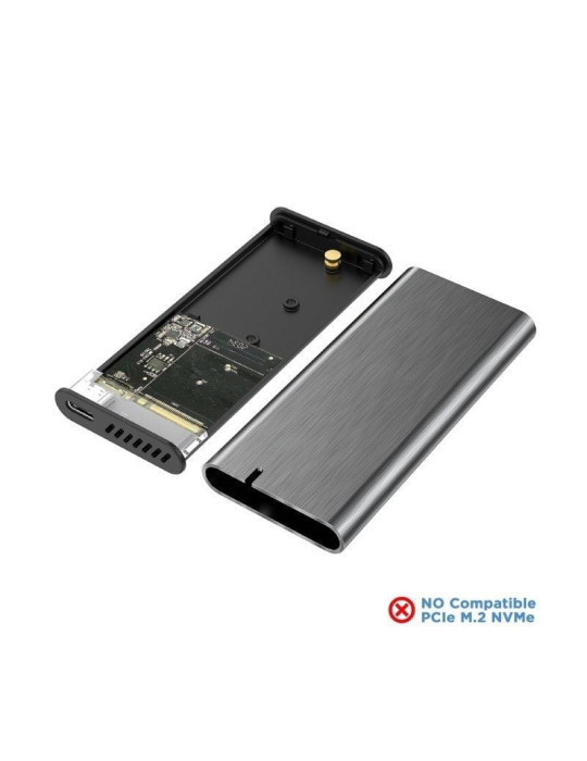 Caja Externa para Disco SSD M.2 SATA Aisens ASM2-007GRY/ USB 3.1 Gen1/ Sin Tornillos
