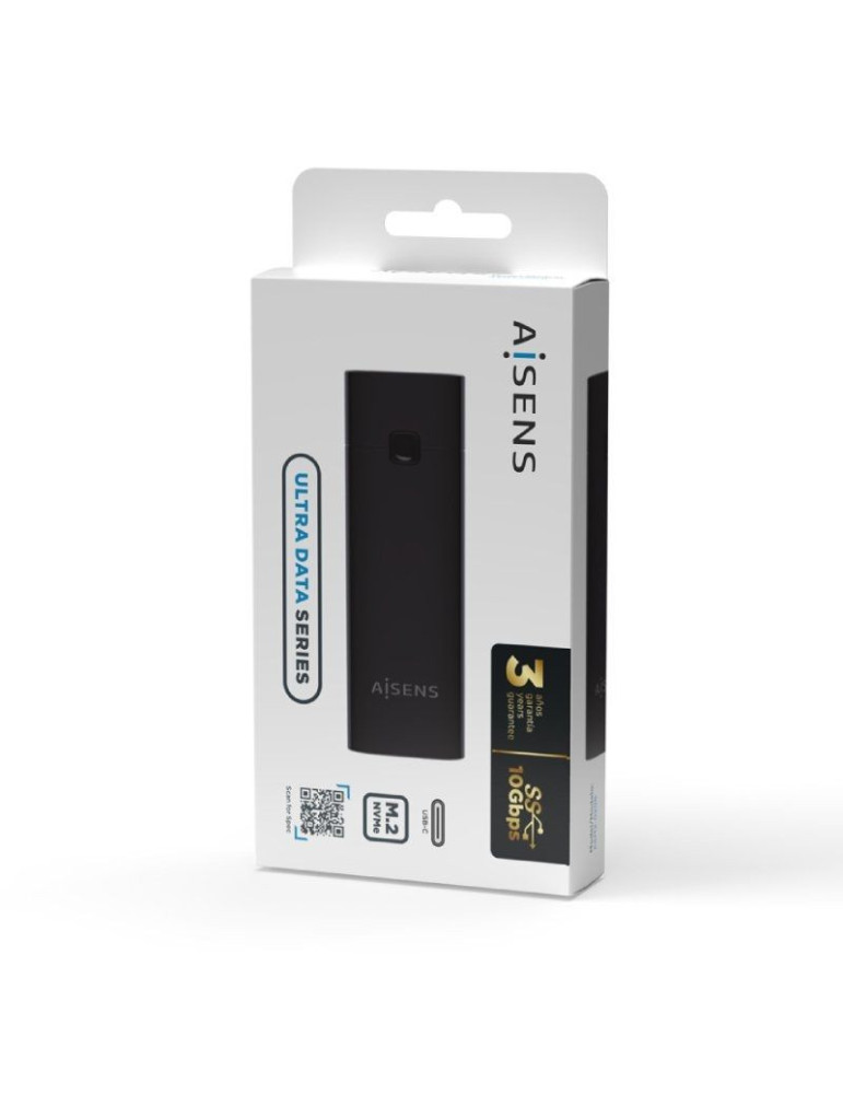 Caja Externa para Disco SSD M.2 NVMe Aisens ASM2-020B/ USB 3.2 Gen2/ Sin Tornillos