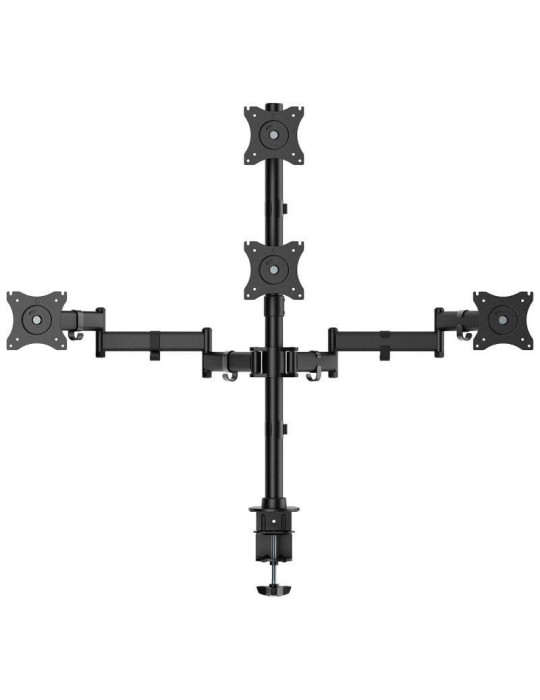 Soporte de Mesa para 4 Monitores y TV Aisens DT27TSR-379/ Giratorio/ Inclinable/ hasta 8kg