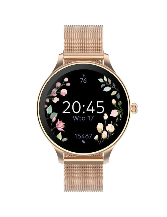 Smartwatch Forever Velora SB-306/ Notificaciones/ Frecuencia Cardíaca/ Oro Rosa