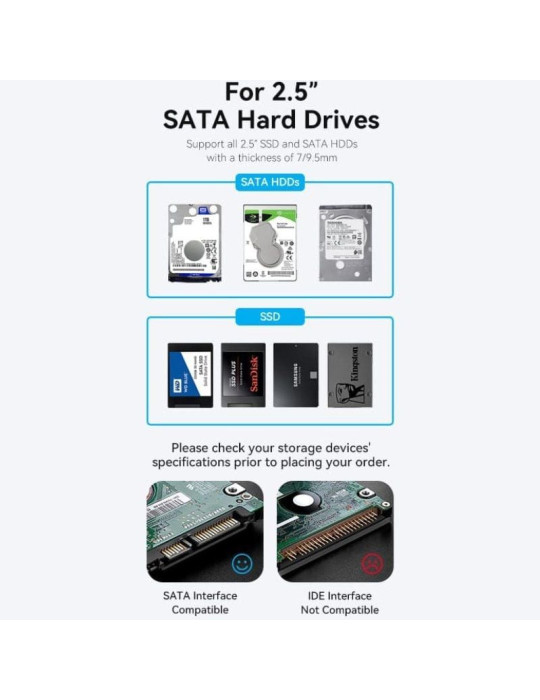 Caja Externa para Disco Duro de 2.5" Vention KPBB0/ USB 3.1/ Sin tornillos