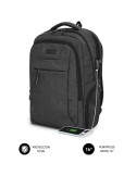 Mochila Subblim Professional Air Padding Backpack para Portátiles hasta 16"/ Puerto USB/ Negra