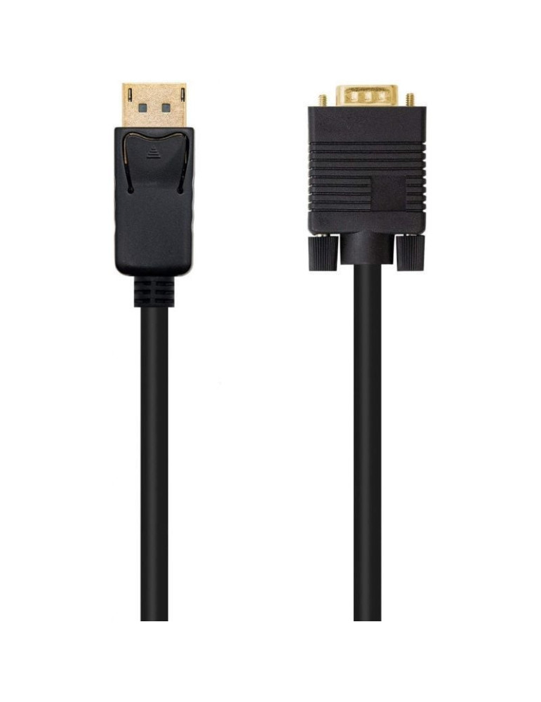 Cable Conversor Nanocable 10.15.4402/ DisplayPort Macho - VGA Macho/ 2m/ Negro