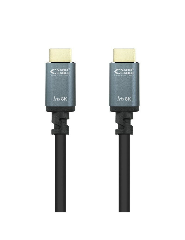 Cable HDMI 2.1 8K Nanocable 10.15.8002/ HDMI Macho - HDMI Macho/ 2m/ Negro