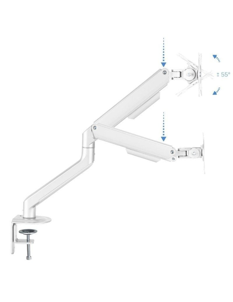 Soporte de Mesa para Monitor TooQ DB4032TNR-W/ Giratorio/ Inclinable/ hasta 9kg