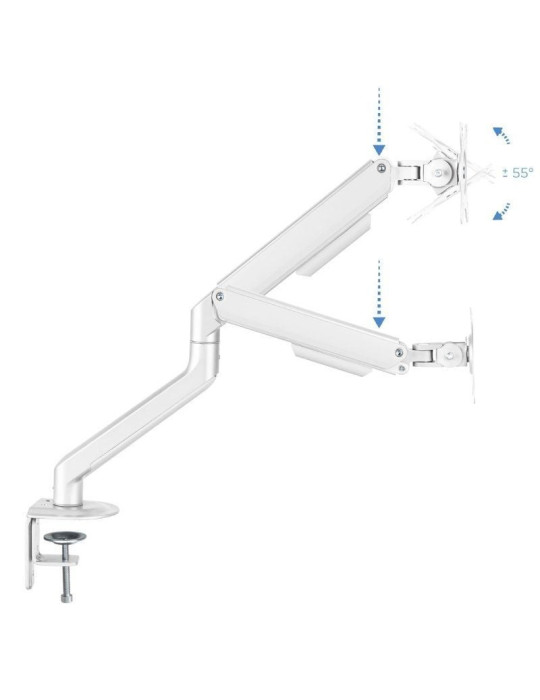 Soporte de Mesa para Monitor TooQ DB4032TNR-W/ Giratorio/ Inclinable/ hasta 9kg
