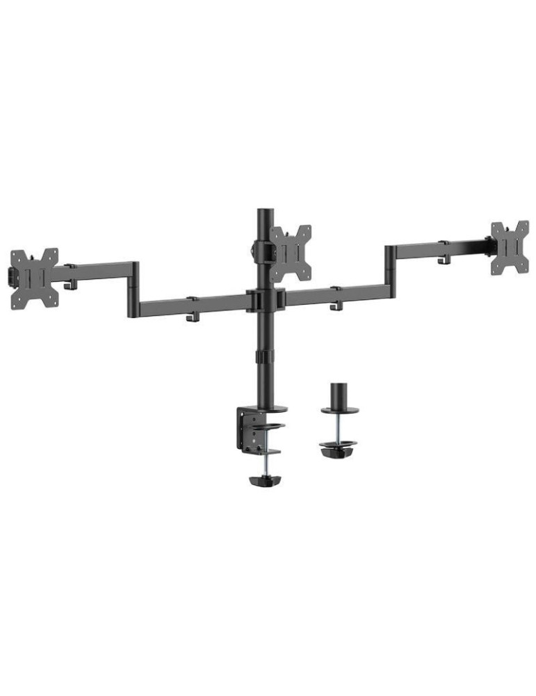 Soporte de Mesa para 3 Monitores Aisens DT27TSR-281/ Giratorio/ Inclinable/ hasta 10kg