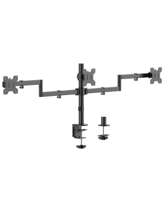 Soporte de Mesa para 3 Monitores Aisens DT27TSR-281/ Giratorio/ Inclinable/ hasta 10kg