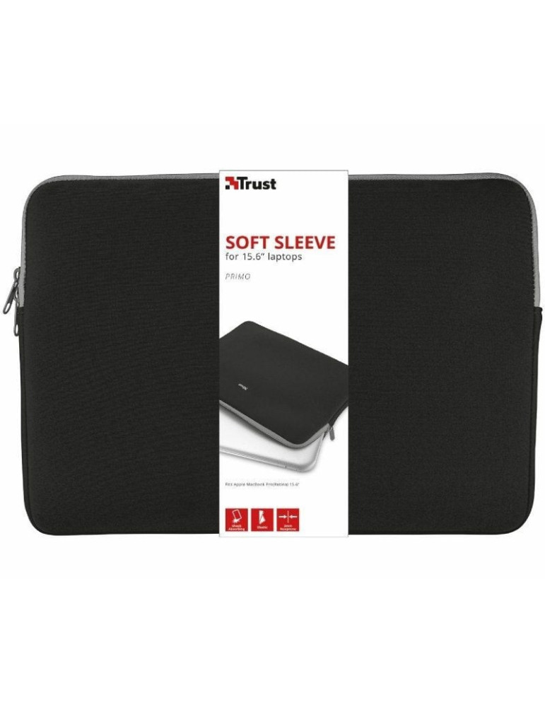 Funda Trust Primo para Portátiles hasta 15.6"/ Negra