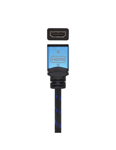 Cable Alargador HDMI Aisens A120-0453/ HDMI Macho - HDMI Hembra/ 2m/ Negro/ Azul 2