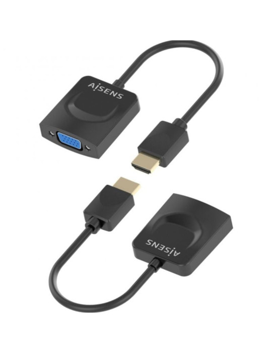 Conversor Aisens A122-0947/ HDMI Macho - SVGA Hembra/ 15cm/ Negro