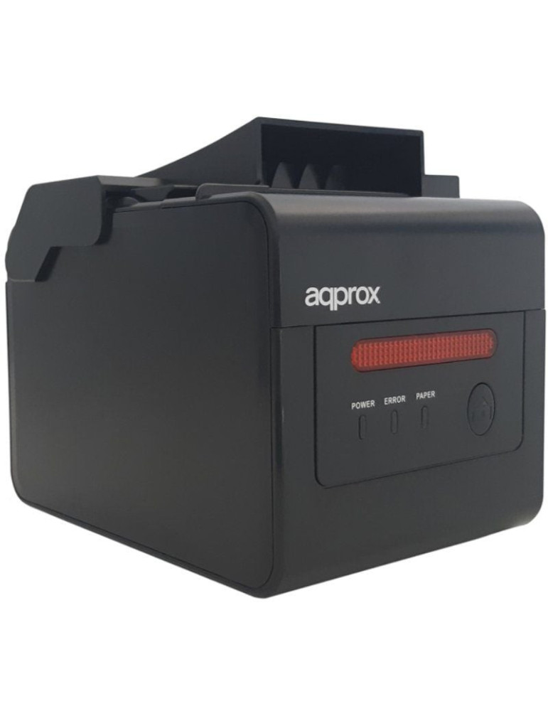 Impresora de Tickets Approx appPOS80ALARM/ Térmica/ Ancho papel 58 y 80mm/ USB-RS232-LAN-RJ11/ Negra