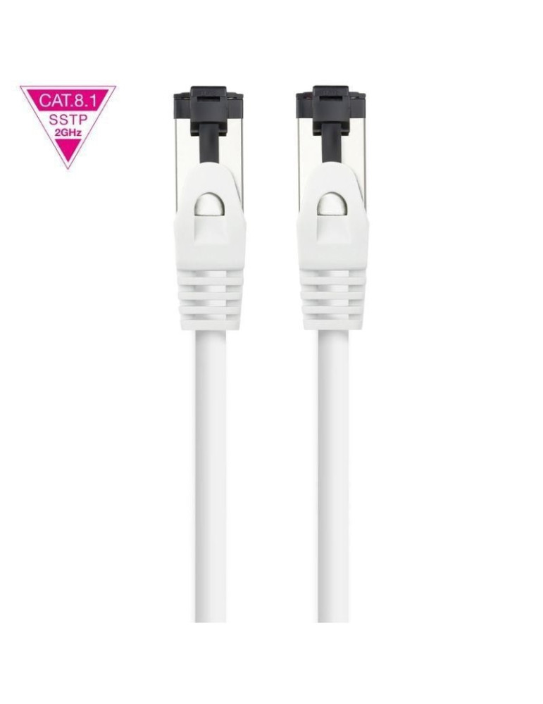 Cable de Red RJ45 SSTP Nanocable 10.20.2002-W Cat.8.1/ 2m/ Blanco