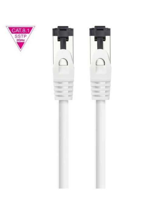 Cable de Red RJ45 SSTP Nanocable 10.20.2002-W Cat.8.1/ 2m/ Blanco