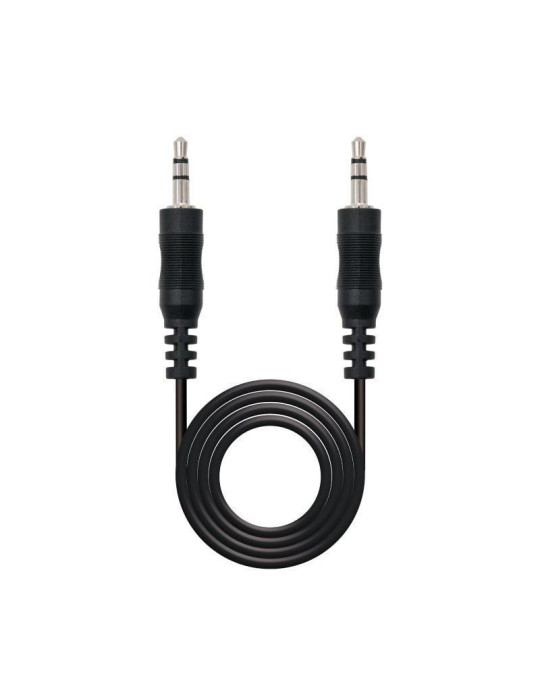 Cable Estéreo Nanocable 10.24.0105/ Jack 3.5 Macho - Jack 3.5 Macho/ 5m/ Negro