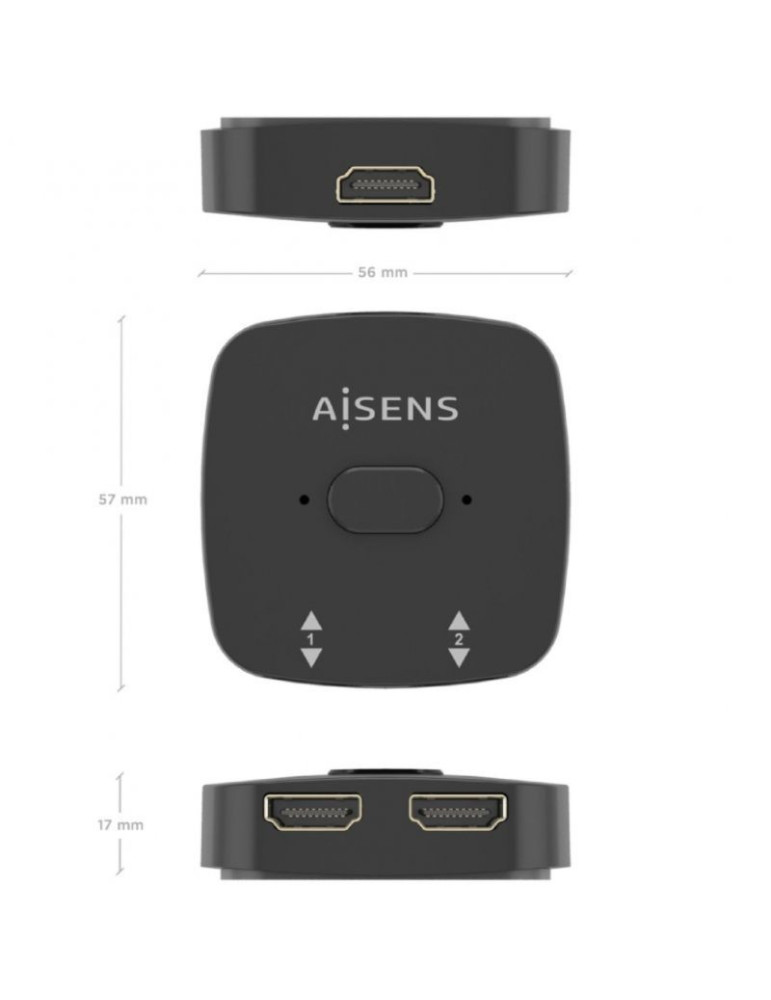 Switch Conmutador 4K HDMI 2.0 Bidireccional Aisens A123-0948 HDMI Hembra - 3x HDMI Hembra