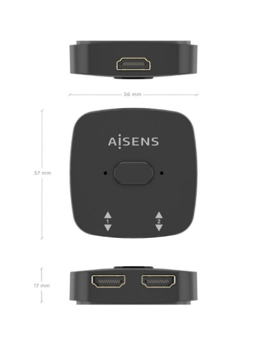Switch Conmutador 4K HDMI 2.0 Bidireccional Aisens A123-0948 HDMI Hembra - 3x HDMI Hembra