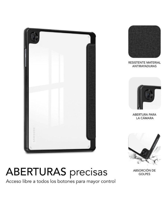 Funda Subblim Clear Shock Case para Samsung A11 8.7"/ Negra