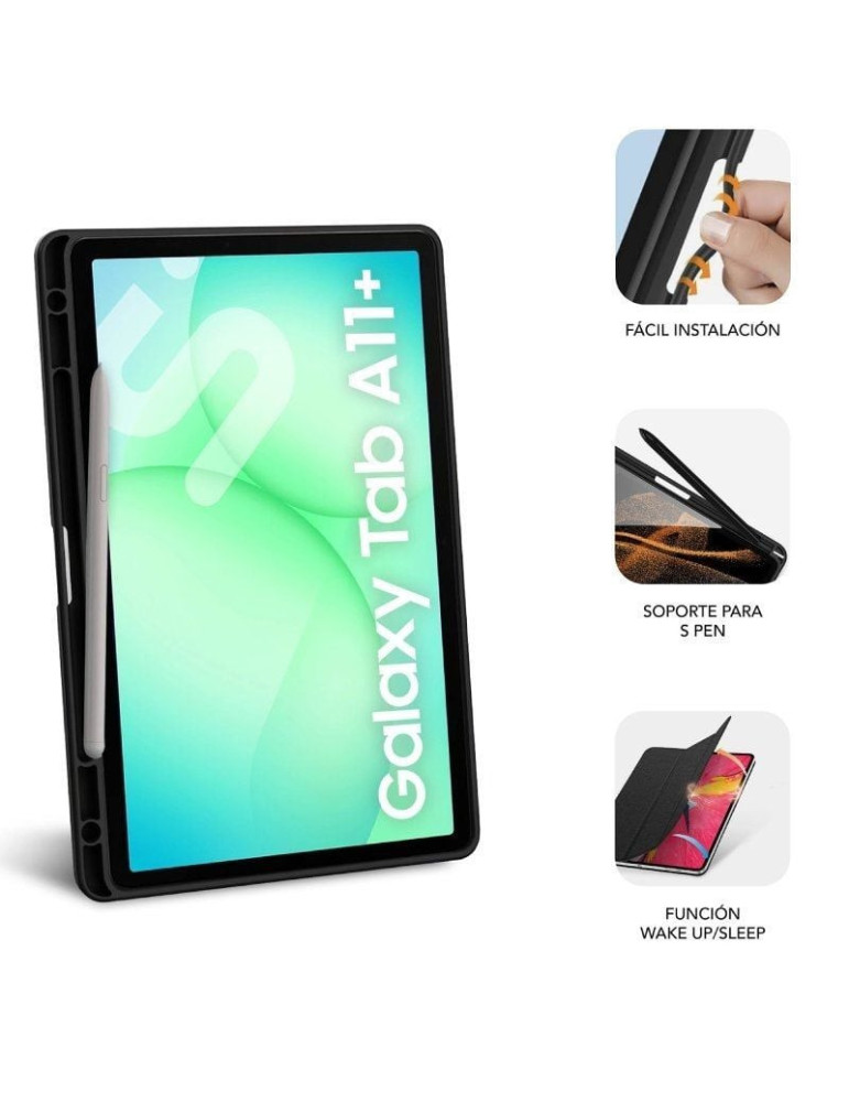 Funda Subblim Clear Shock Case para Samsung A11+/ Negra