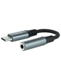 Conversor USB Tipo-C Nanocable 10.24.1204/ USB Tipo-C Macho - Jack 3.5 Hembra