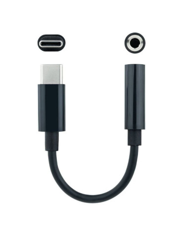 Conversor USB Tipo-C Nanocable 10.24.1205/ USB Tipo-C Macho - Jack 3.5 Hembra 2