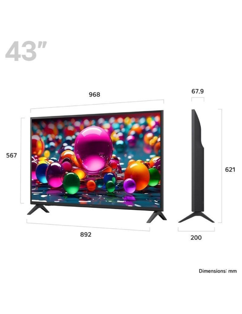 Televisor LG UHD 43UA75006LA 43"/ Ultra HD 4K/ Smart TV/ WiFi