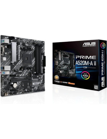 Placa Base Asus Prime A520M-A II/CSM Socket AM4/ DDR4/ PCIe 3.0/ Micro ATX