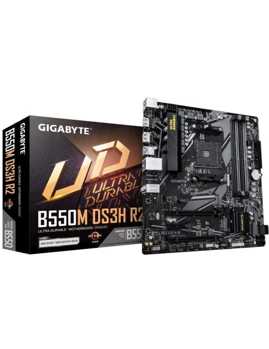 Placa Base Gigabyte B550M DS3H R2 Socket AM4/ DDR4/ PCIe 4.0/ Micro ATX