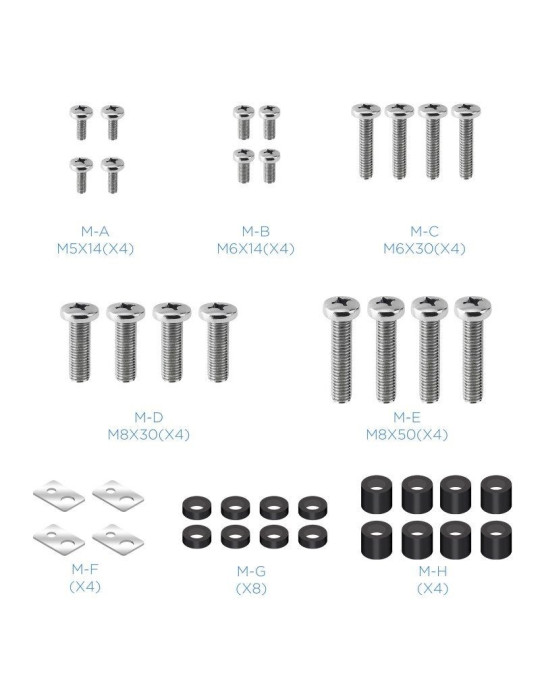 Soporte de Pared Fijo Inclinable TooQ LP42100T-B para TV de 60-100"/ hasta 75kg