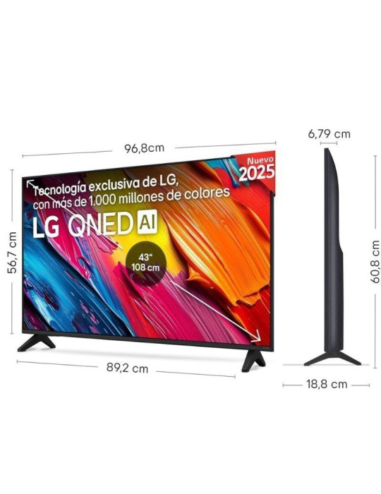 Televisor LG QNED AI QNED70 43QNED70A6A 43"/ Ultra HD 4K/ Smart TV/ WiFi