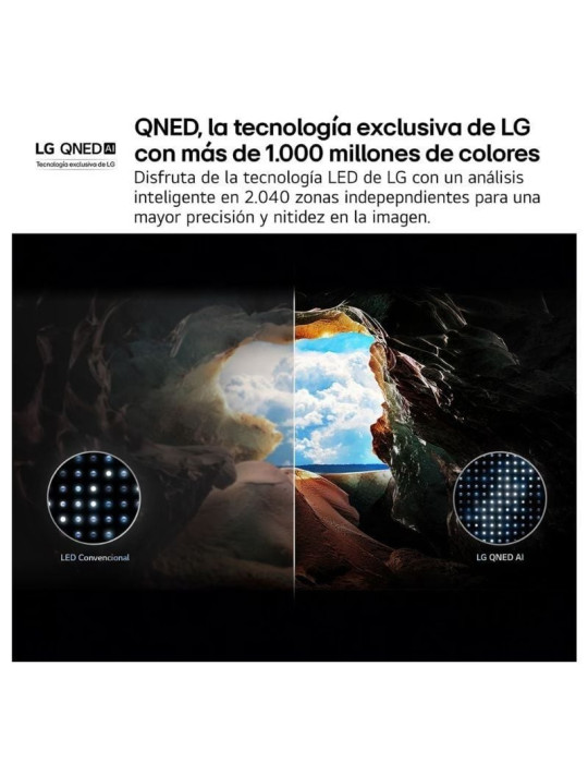 Televisor LG QNED AI QNED70 43QNED70A6A 43"/ Ultra HD 4K/ Smart TV/ WiFi
