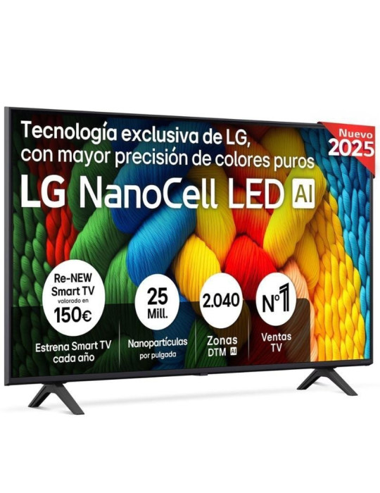 Televisor LG NanoCell 50NANO80A6B 50"/ Ultra HD 4K/ Smart TV/ WiFi